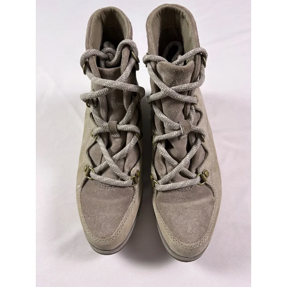 Sorel Sneakchic Alpine Bootie Women‎ 5 Suede Waterproof Hiking Winter Neural